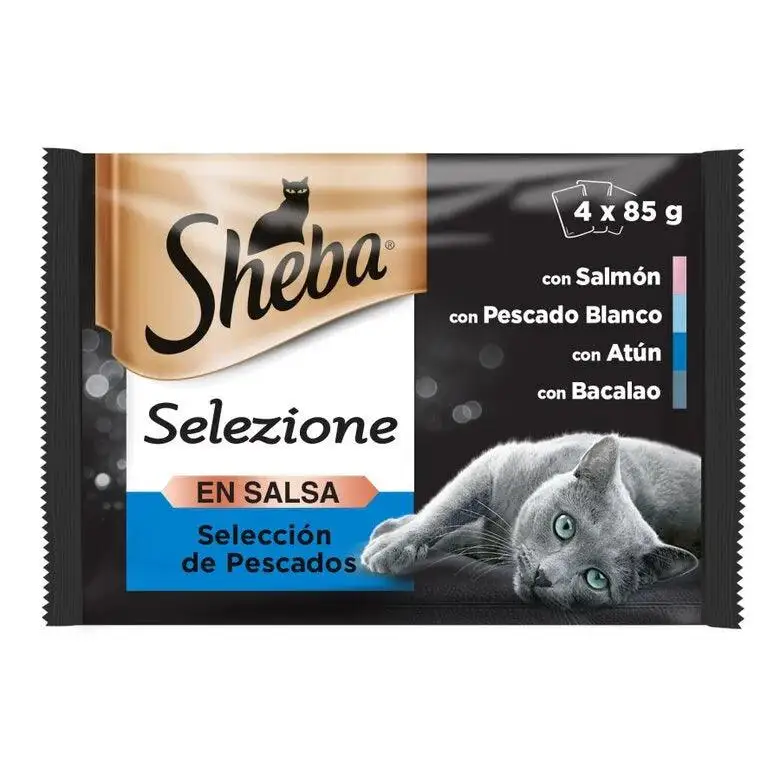 Sheba Selezione Selección de Pescados en Salsa 4 x 85 gr