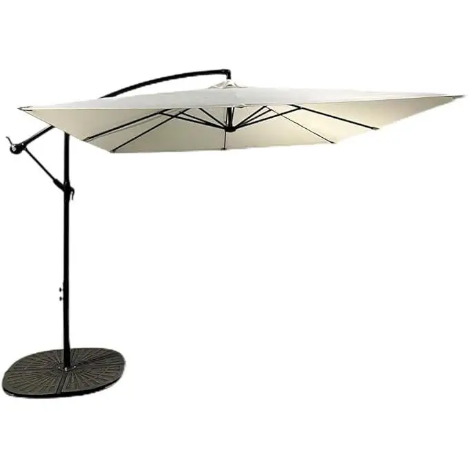 Sombrilla Lateral Dubia con Funda – Toldo Resistente al Agua y UV, Inclinable y Giratoria, Estructura de Aluminio y Acero – Ideal para Jardín, Terraza o Patio (Base No Incluida) Thayba