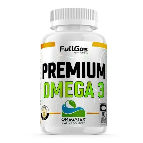 Fullgas - premium omega 3 - omega-3 with omegatex raw material ® Tg36/24. 360 mg epa and 240 mg dha per pearl in natural triglycerides for maximum absorption. Free of heavy metals. With antioxidant vitamin e. Without gluten. #1