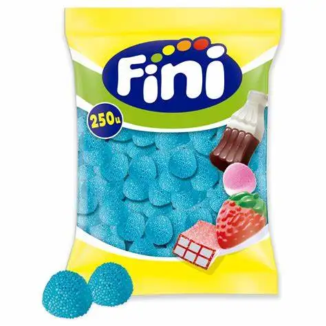 FINI MORAS PITUFO AZUL RELLENAS bolsa 250u gominolas de calidad y sabor Fini  aproxi 1.67kg