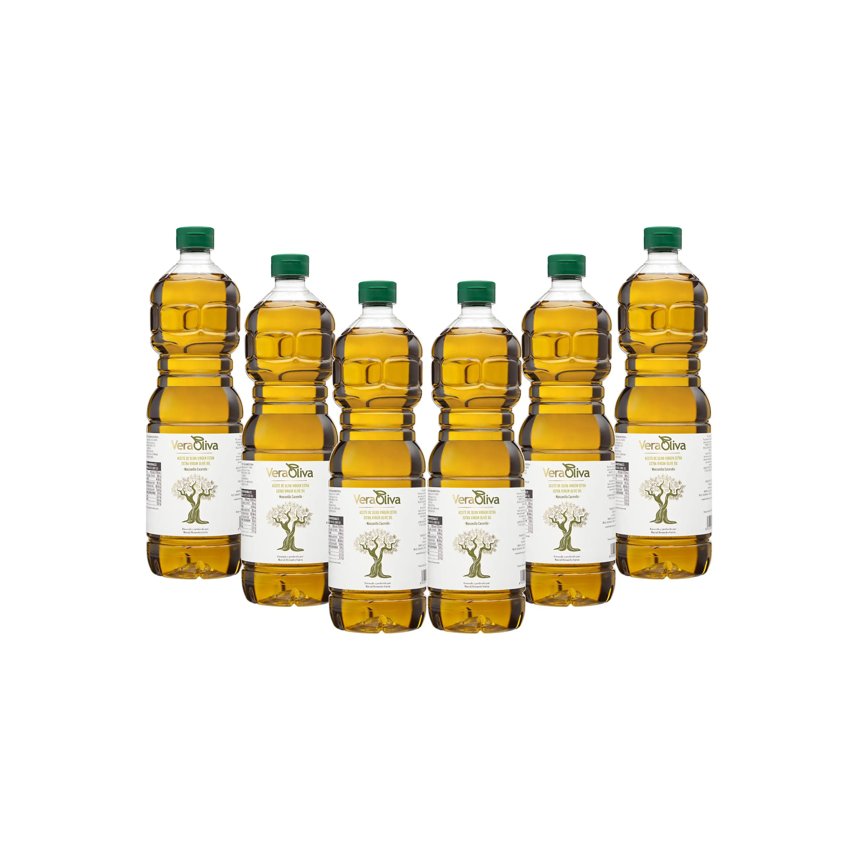Pack Aceite de Oliva Virgen Extra Veraoliva - 6 X Botellas 1L - Manzanilla Cacereña - Nueva Campaña
