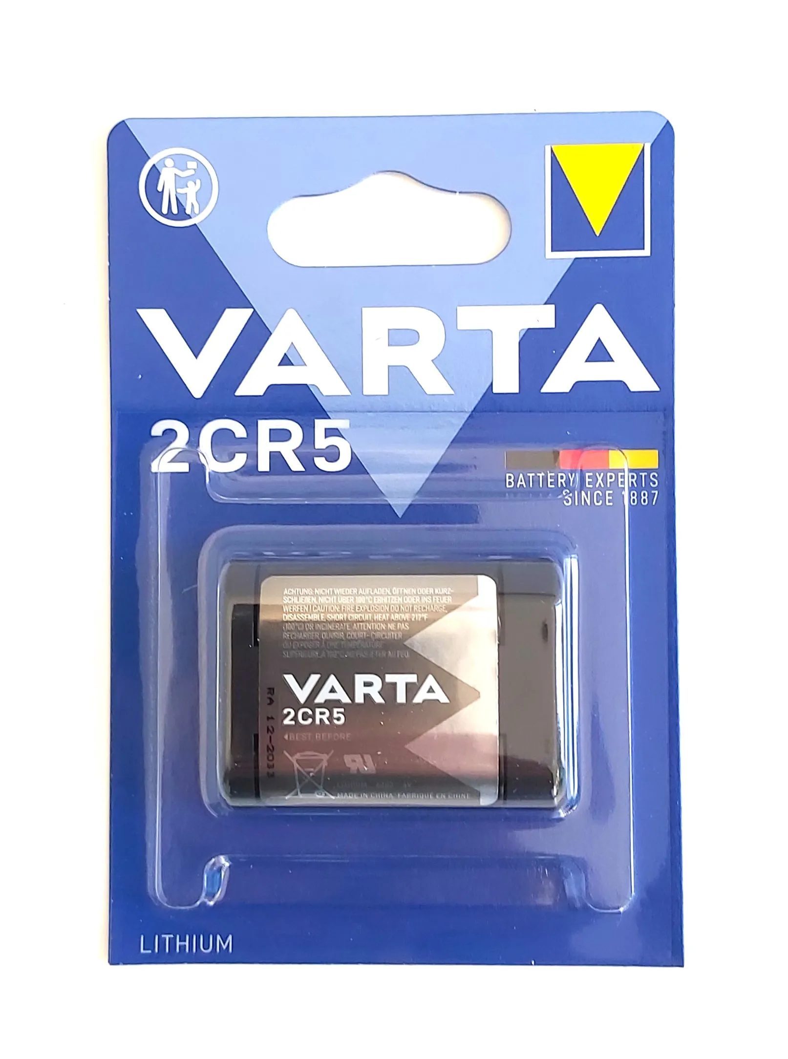 Varta 2CR5 Blister Battery 1 unit 6v Lithium