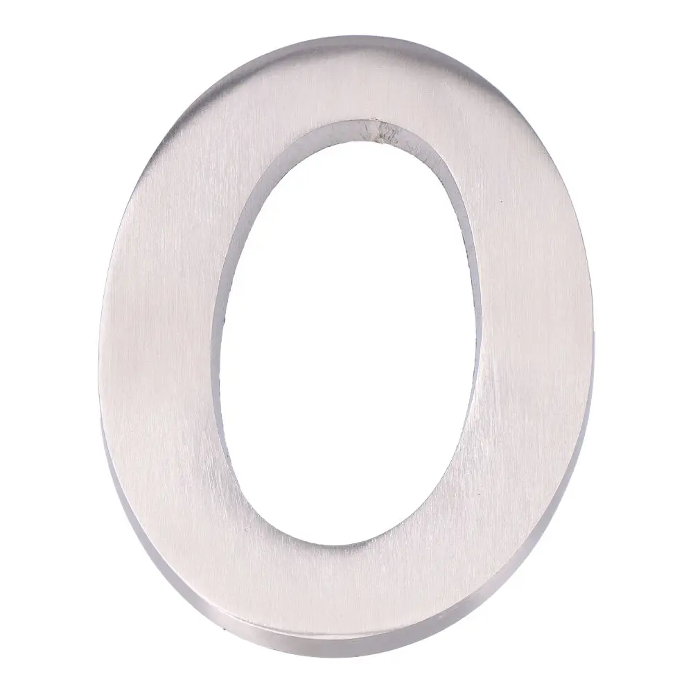 NUMERO 0 NIQUEL MATE 10cm FIJACION INVISIBLE EDM