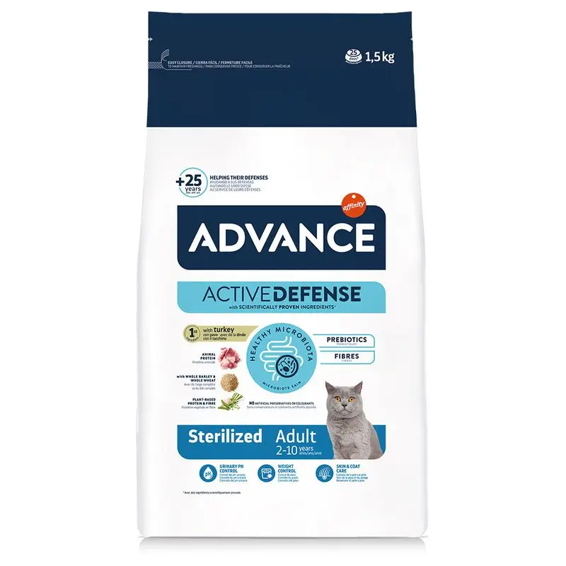 Advance Sterilized Adult con Pavo Pienso para Gatos