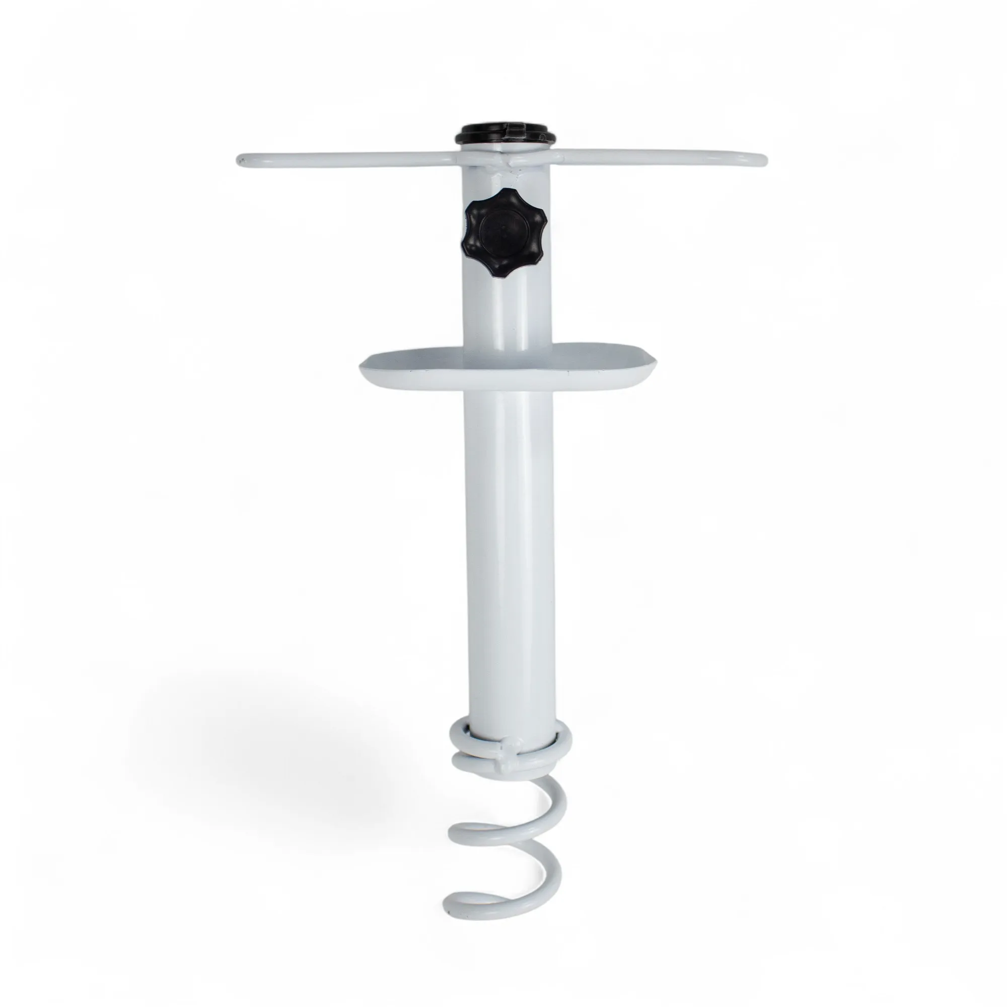 Pincho Sombrilla Playa - PINCHO - Soporte Sombrilla Playa, Pincho Sombrilla, Base Sombrilla Playa Metal, Accesorios Sombrilla Playa, Gancho Sombrilla Playa, Sujeta Sombrilla Playa - 35x13x12 cm Blanco