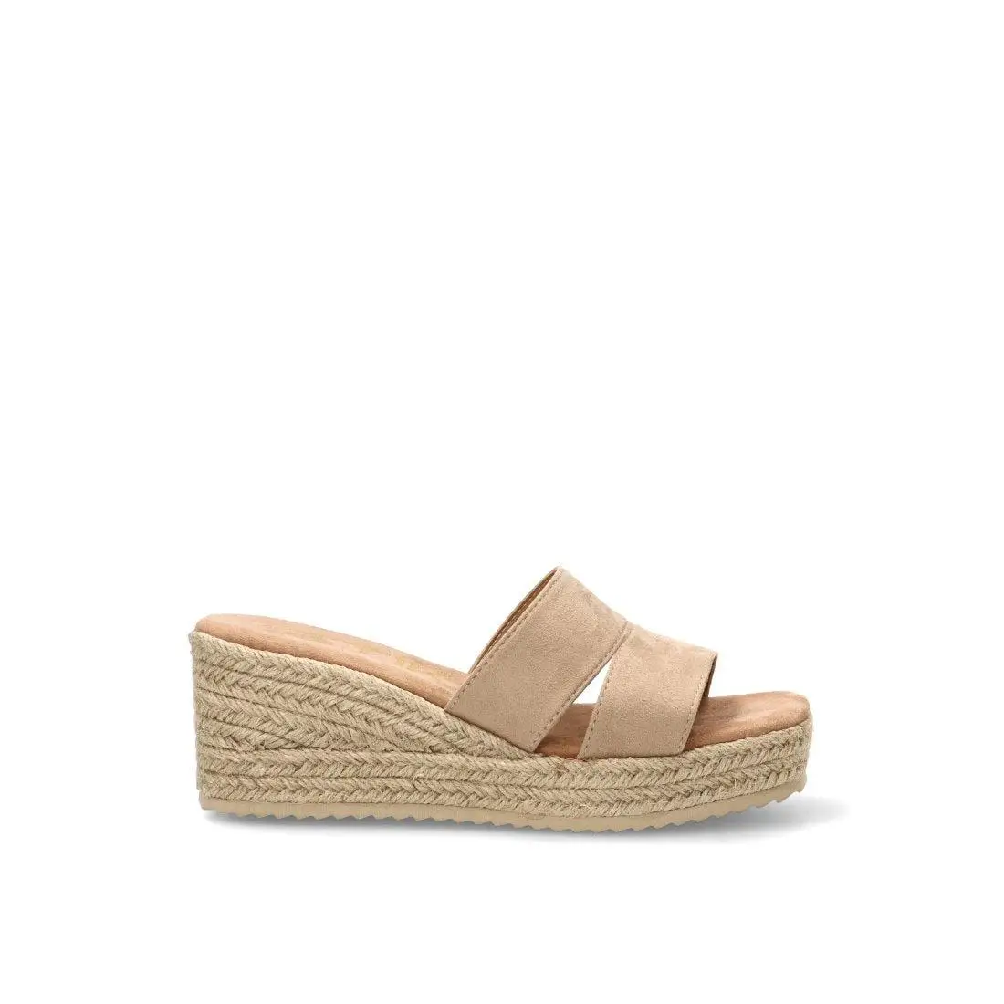 SANDALIA CUÑA KALYSS 20070, ETIKA MUJER, BEIGE