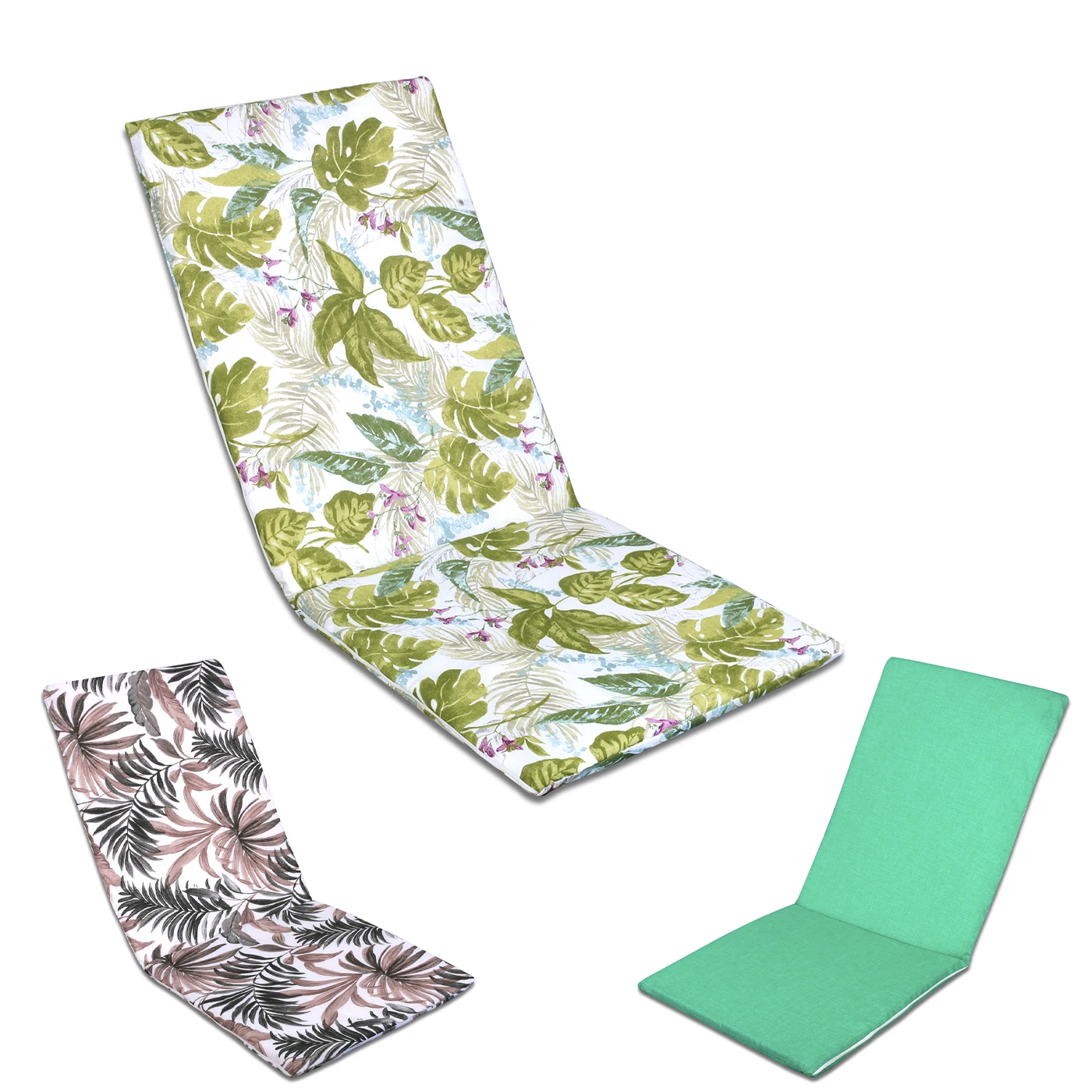 Cojín para Tumbona de 120x50cm y 180x50cm Cojin de 3,5cm Grosor, Estampado o Liso de Exterior o Interior, Cómodo y  Elegante. Ideal para Jardín, Piscina, Playa, Terraza y Balcón.