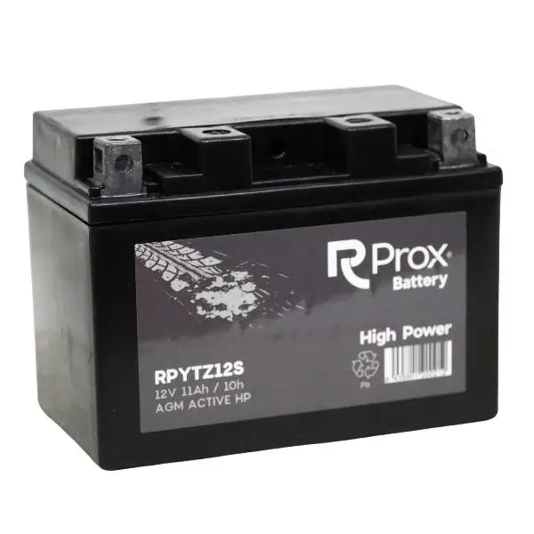Batería Moto YTZ12S AGM High Power 12V 11Ah 210Amp. Máximo Poder de Arranque. RC Prox Battery Fabricación Europea.