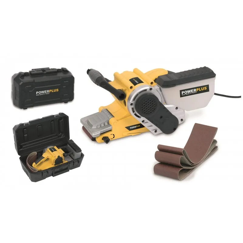 مُرشِّح لـ Band Sander Powerplus 950 واط، بسرعة متغيرة، مثالي للمشاريع اليدوية المنزلية