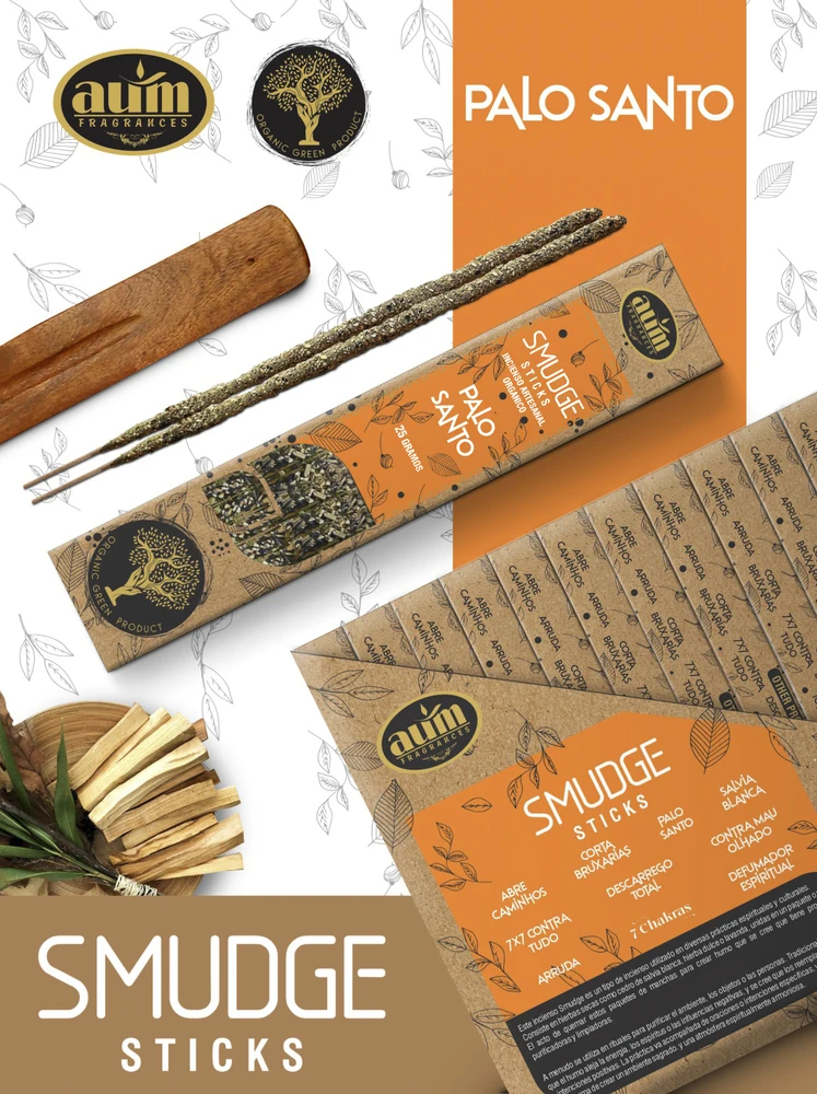 Aum organic incense 3/6/12 boxes of 25g, handmade in india with natural ingredients, no toxic products, organic, organic artisanal incense, organic smudge sticks, palo santo, sandalwood, cinnamon, white sage, rue, vanilla, lavender, rosemary