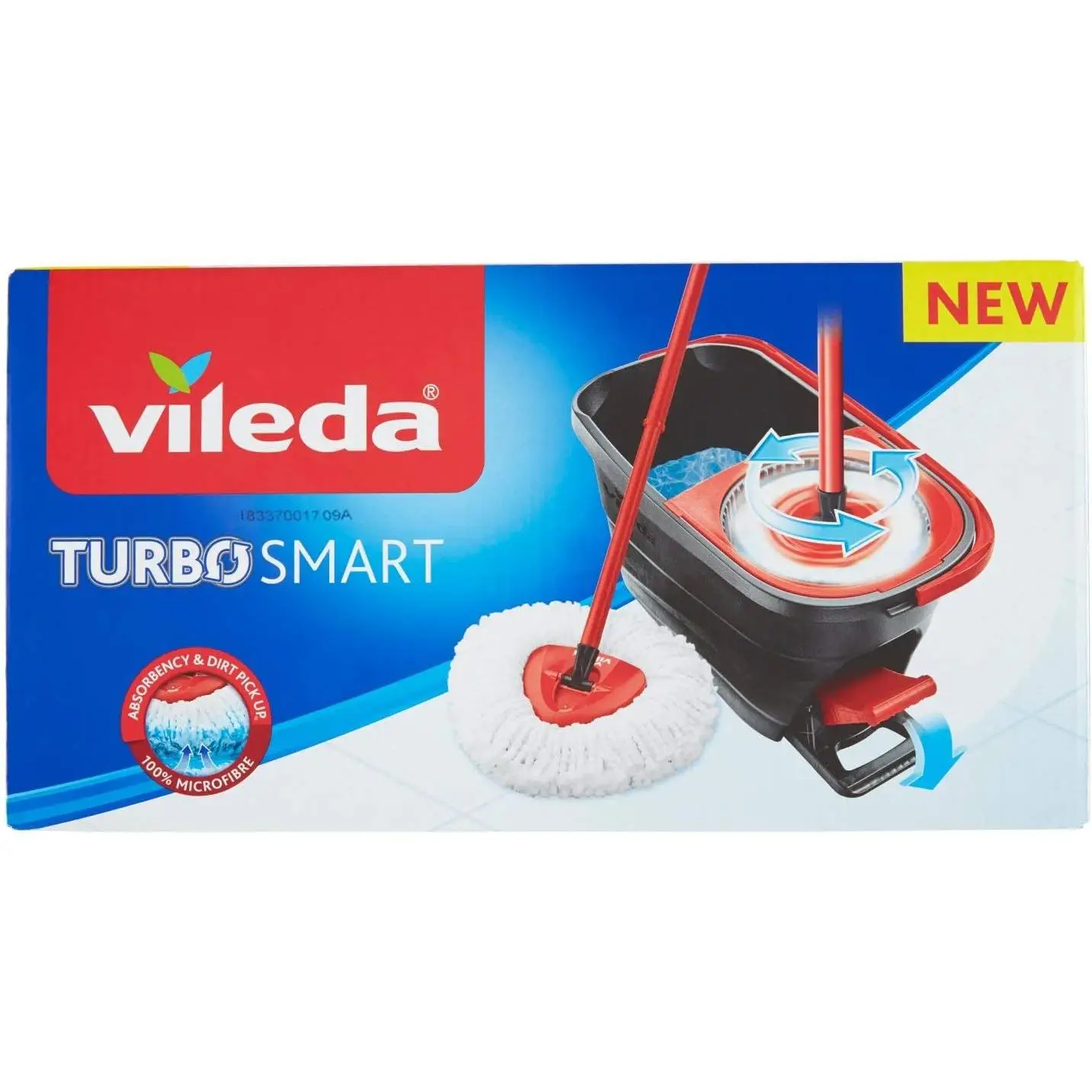 Vileda Turbo Smart Cubo de fregona fácil escurrido