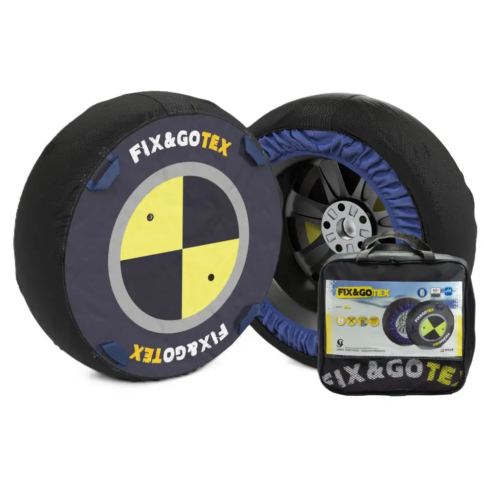 SNOVIT FIX&GO TEX Talla B - Cadena de nieve textil. Turismo, SUV, 4X4 y furgoneta. Certificación ÖNORM EN-16662-1. Set 2 Uds.