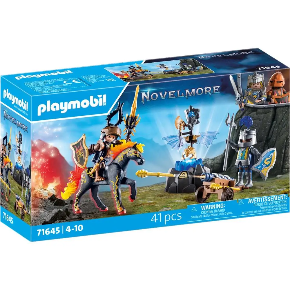 PLAYMOBIL Novelmore 71645 Guardia Acorazado, Incluye Dos Caballeros, un Caballo y Armadura Valiosa, Juguetes llenos de acción para niños y niñas a partir de 4 años