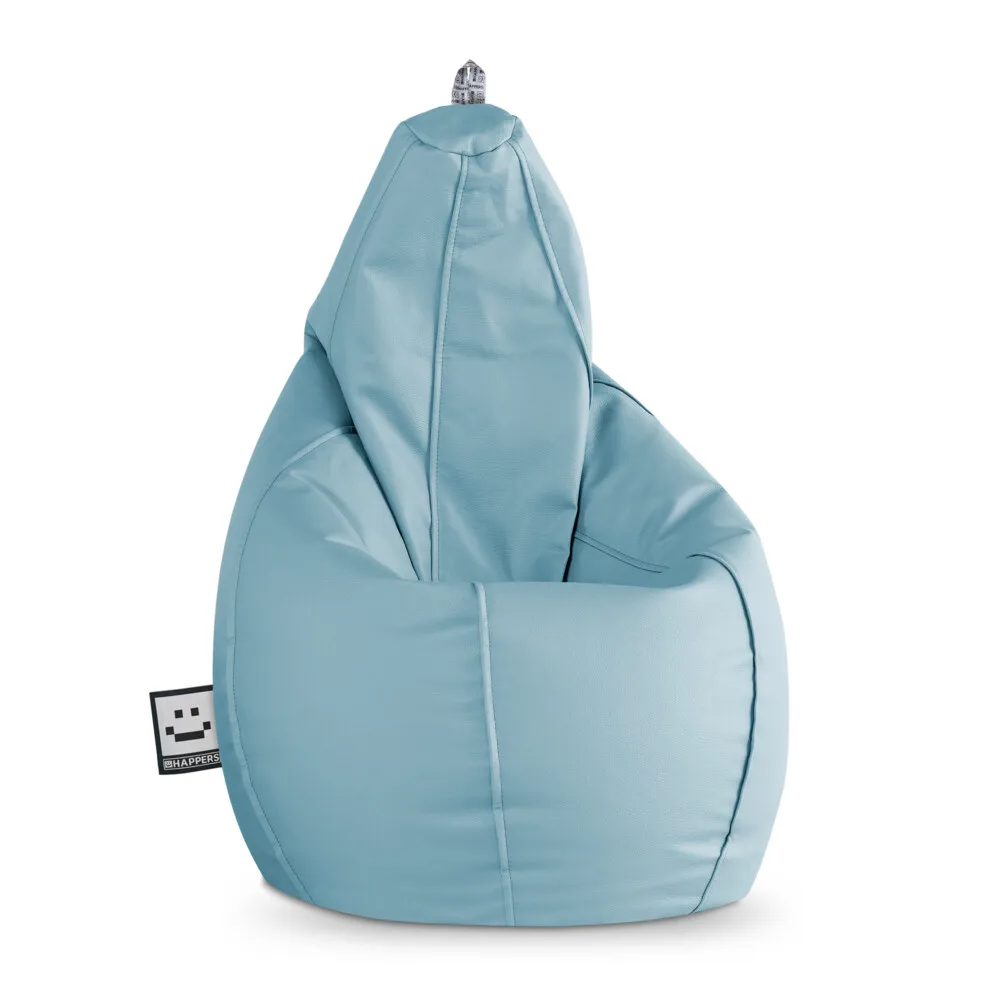 Puff Pera Polipiel Azul Cielo HAPPERS - Cómodo, ligero y resistente. Make it Happers®