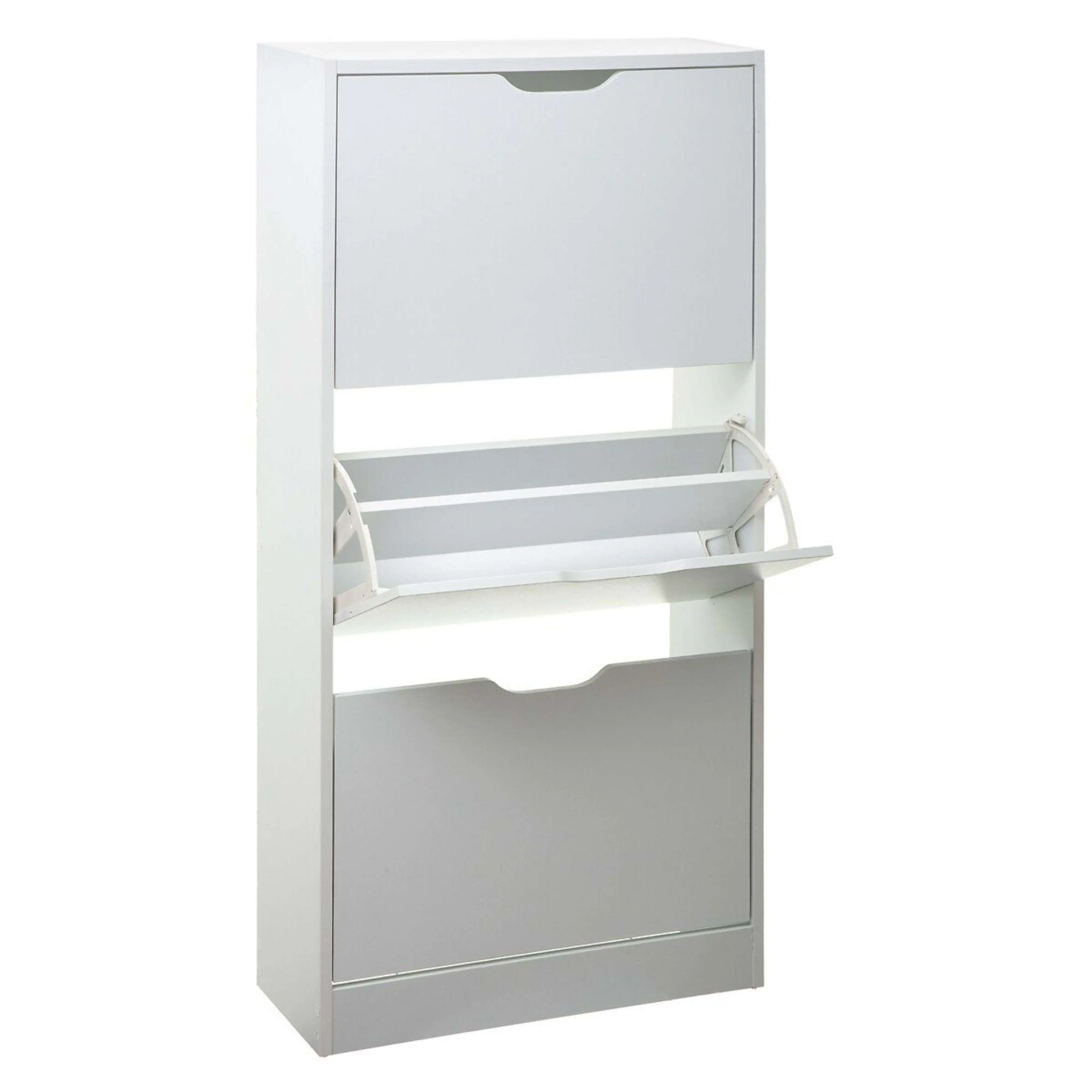 Miroytengo Mueble Recibidor Zapatero Multiestancia 3 cajones Capacidad hasta 18 pares Color Blanco 60 cm