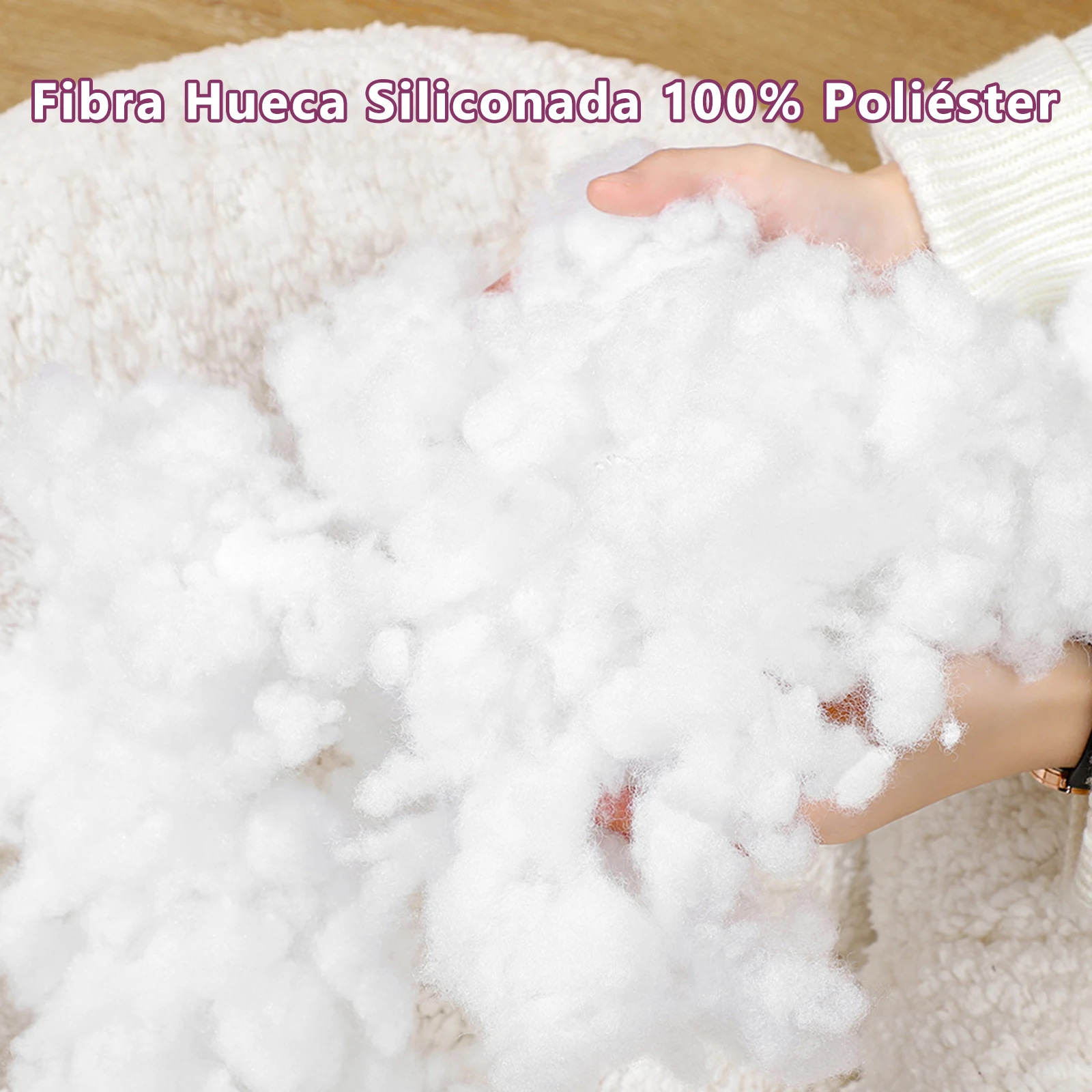 Easyspeed 1kg microfiber filling, 100% polyester silicone hollow fiber, soft and dense touch, floca wadding filling cushions pillows stuffed animals #8