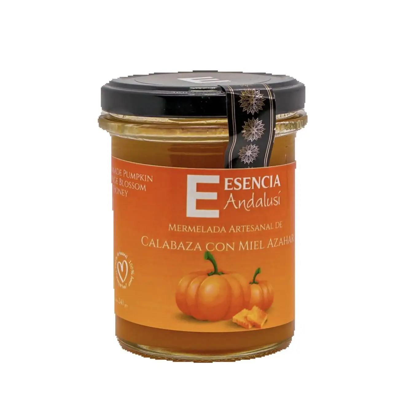 Mermelada Casera de Calabaza con Miel de Azahar 210 gr. ESENCIA ANDALUSÍ GOURMET.