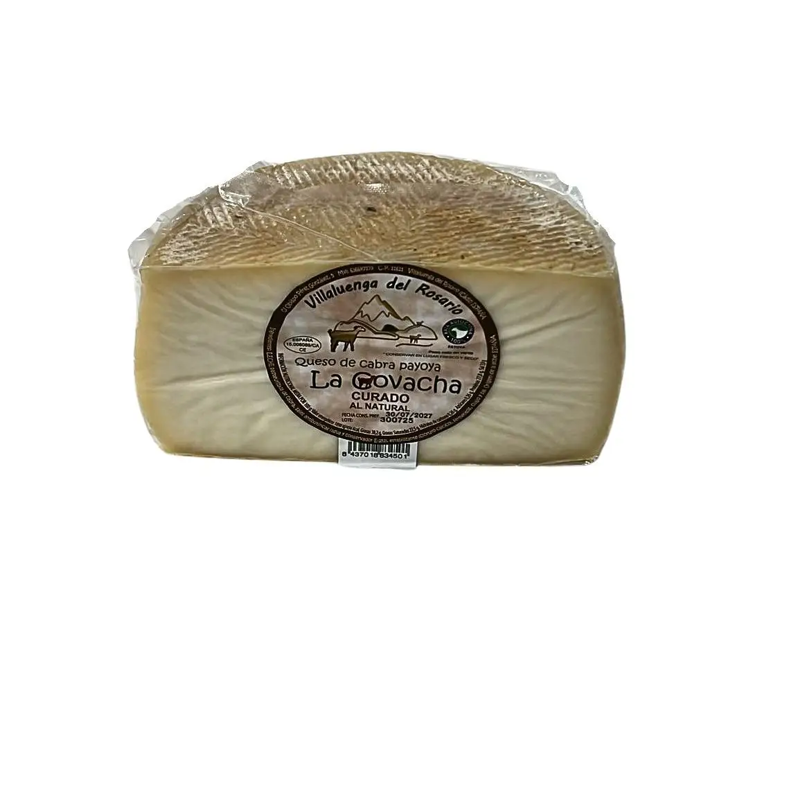 Natural cured payoya goat cheese half piece 1kg authentic flavor sierra de cádiz ideal for sharing native breed natural healing