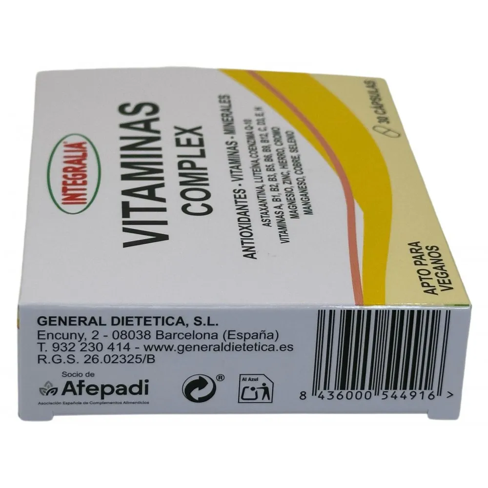Vitamins complex (antioxidants - minerals) 30 capsules of integral