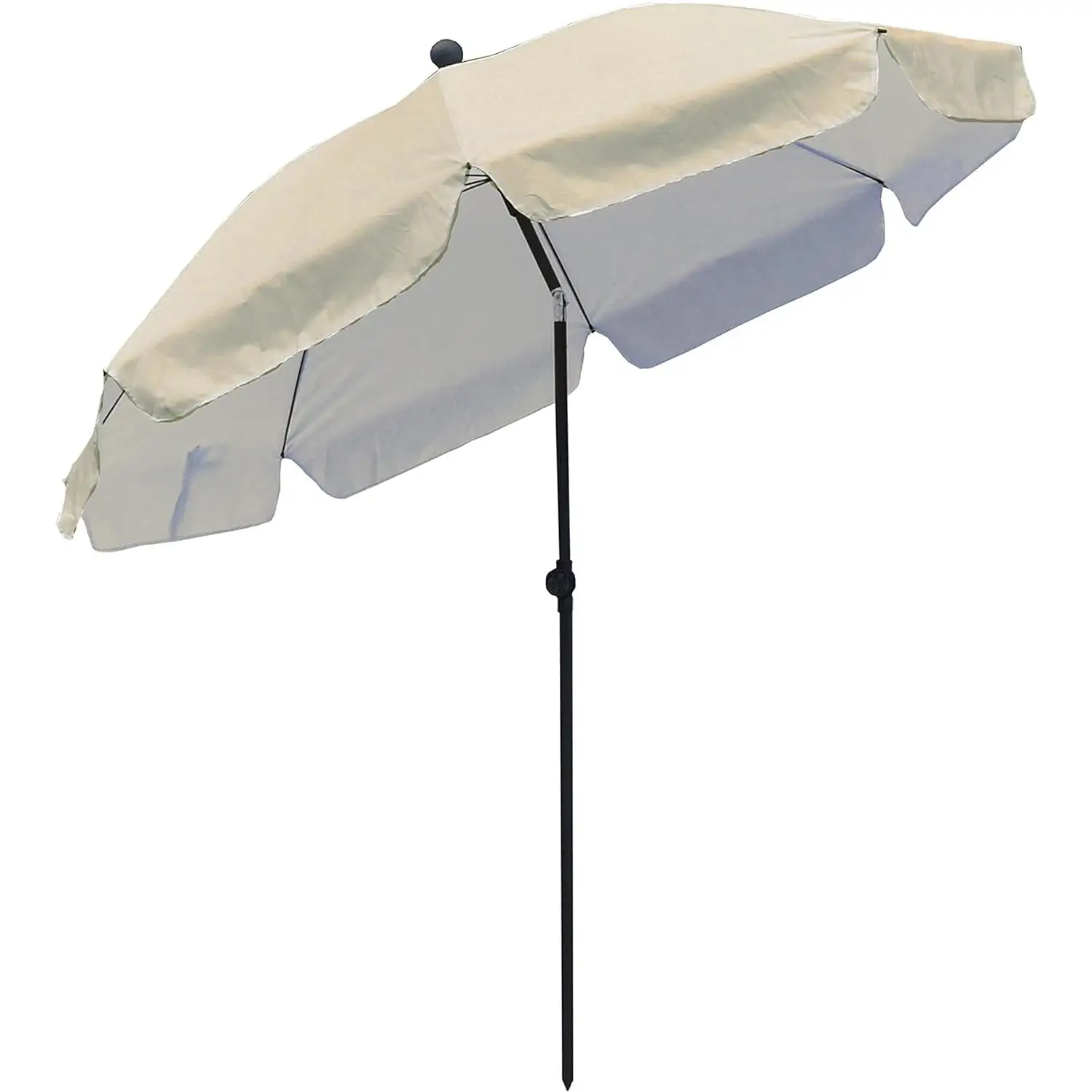 Sombrilla Jardin y Playa 200 cm Reclinable Pincho, Antiviento hasta 35 km/h, Proteccion UV50+, Varillas de Fibra de Vidrio, Impermeable, Acero Reforzado, Incluye Bolsa Transporte