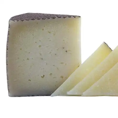 Queso Curado de Oveja Manchega Artisanal Ibéricos a Domicilio Gourmet - Pieza de 0,750 kg, Textura Compacta y Sabor Intenso, Elaborado por Quejara con Tradición desde 1929