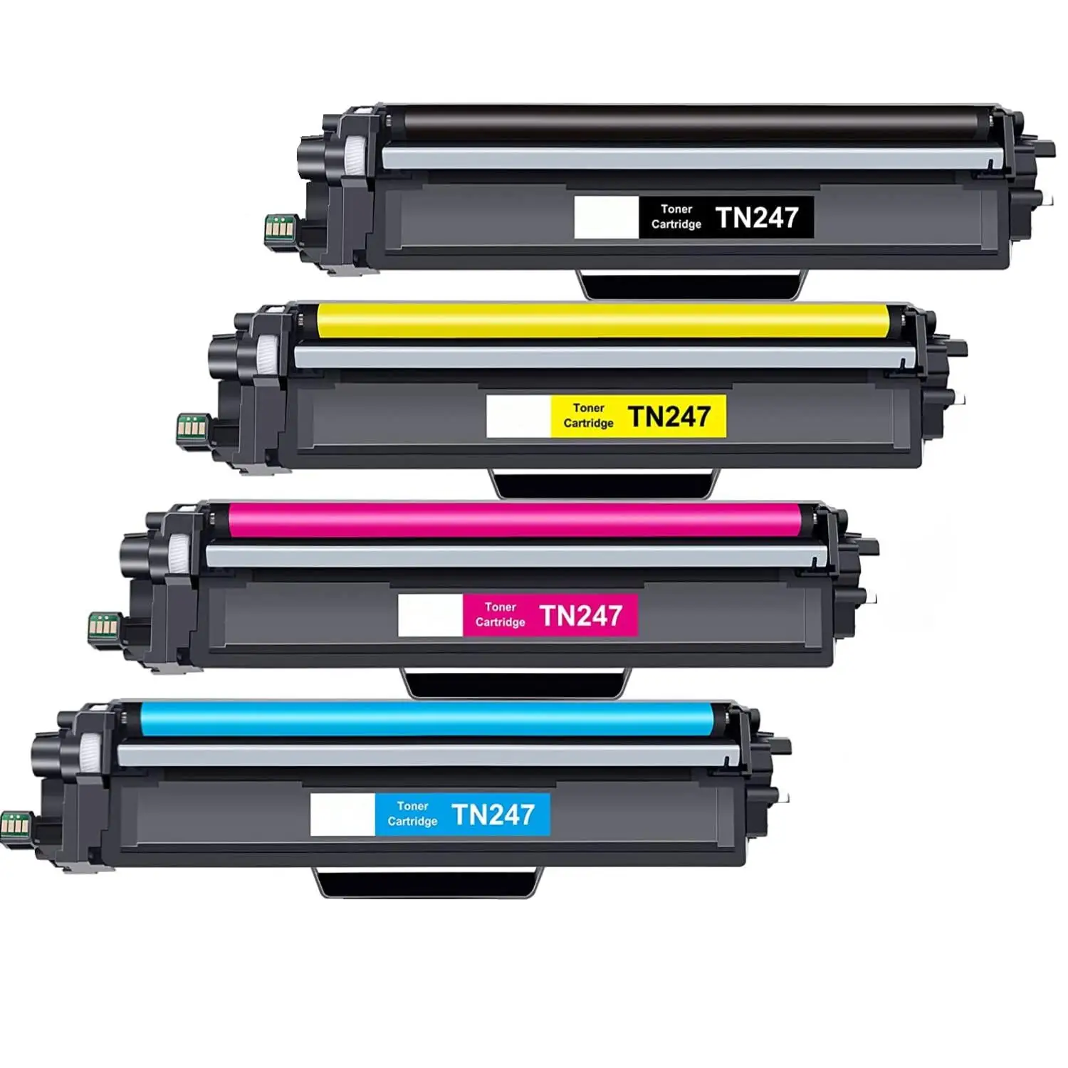 Pack 4 toners  compatibles para Brother TN-247 / TN-243 DCP-L3510 DCP-L3550 HL-L3210 MFC-L3770CDW MFC-L3750CDW MFC-L3730CDN MFC-L3710CW NEGRO CIAN MAGENTA AMARILLO con chip Pack 4 toners  compatibles