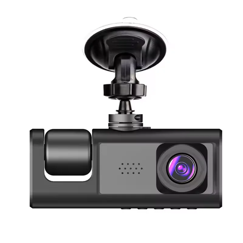 Salpicadero con cámara de visión nocturna IR, grabación en bucle, pantalla IPS de 2 ", 1080P, 3 cámaras, grabador DVR, grabador de vídeo, DVR para vehículo