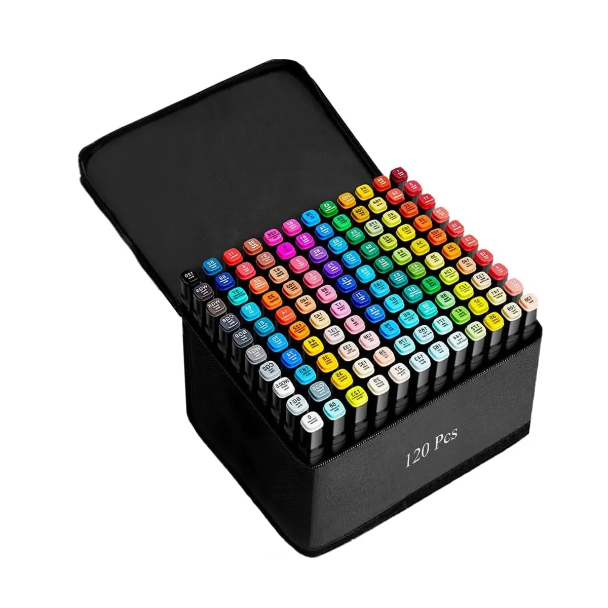 Extralink Alcohol Marker Set with 120 Colors and Double Tips, perfect for office and school supplies, featuring versatile alcohol markers ideal for art projects and crafting, enhancing creativity with double tips for coloring.