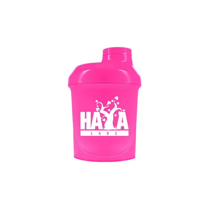 HAYA LABS Mini Shaker 300 ml - Super Pink, Botella Mezcladora Compacta para Batidos, BCAA y Suplementos, Fácil de Transportar