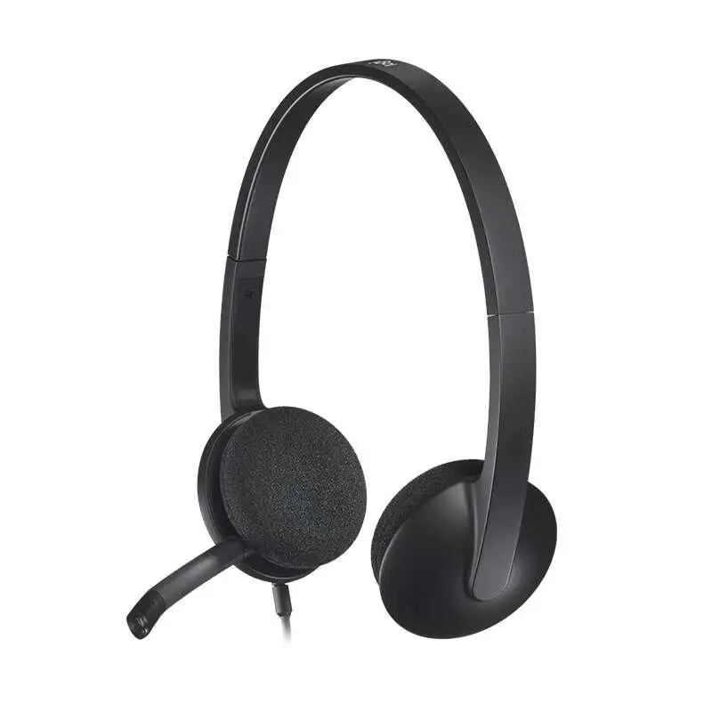 Logitech Negro H340 Auriculares Usb Con Micrófono - Diadema Ajustable - Almohadillas Acolchadas