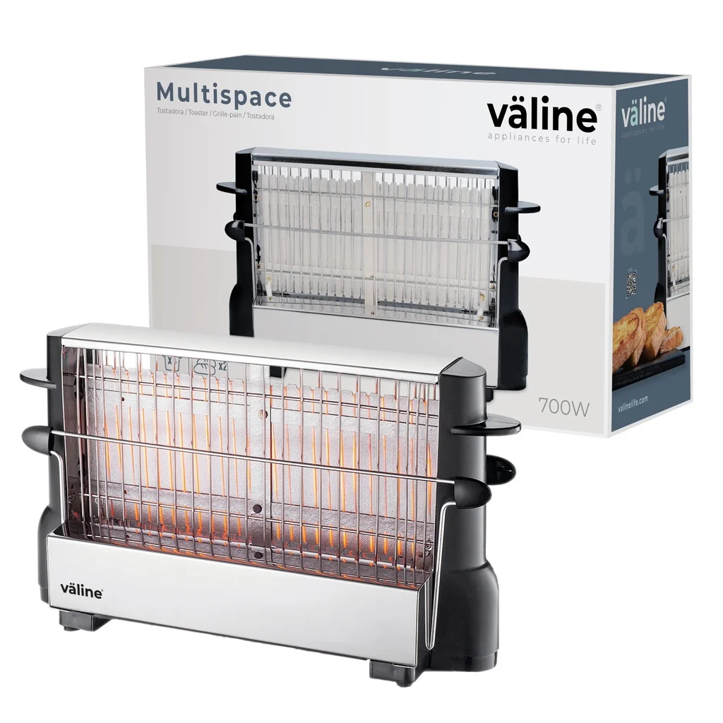 Valine gsc evolution multispace 700w vertical toaster - stainless steel grille - cable 1 meter
