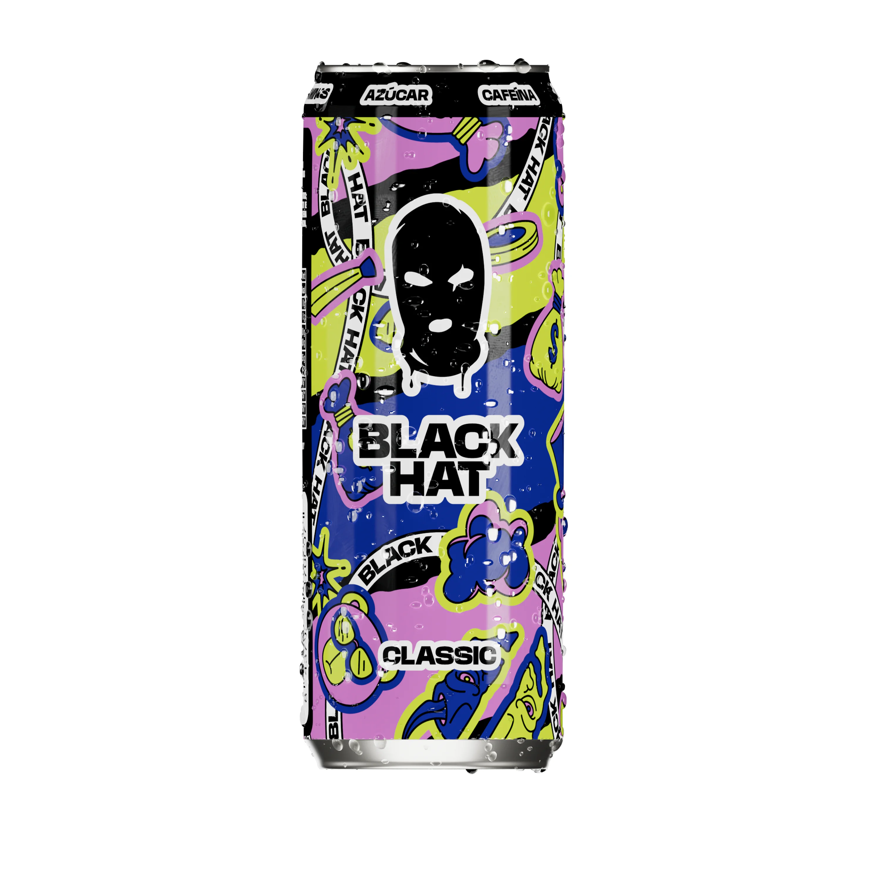 PACK 10 LATAS  Bebida energética Black Hat Classic  Saborea la versión clásica de esta potente bebida energética con azúcar