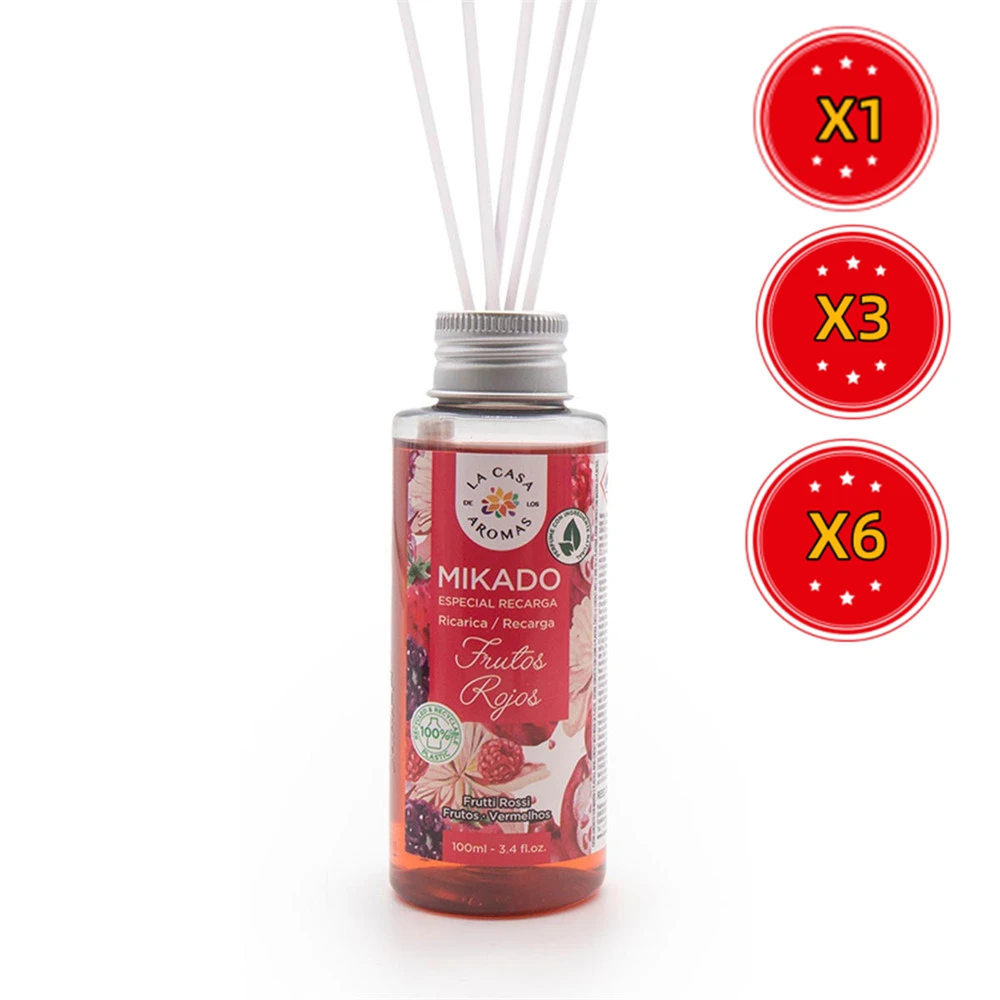 Mikado - Colección Aromaterapia - Ambientador 100 Ml - Pack de 3 y 6 Unidades - Variedad de Aromas