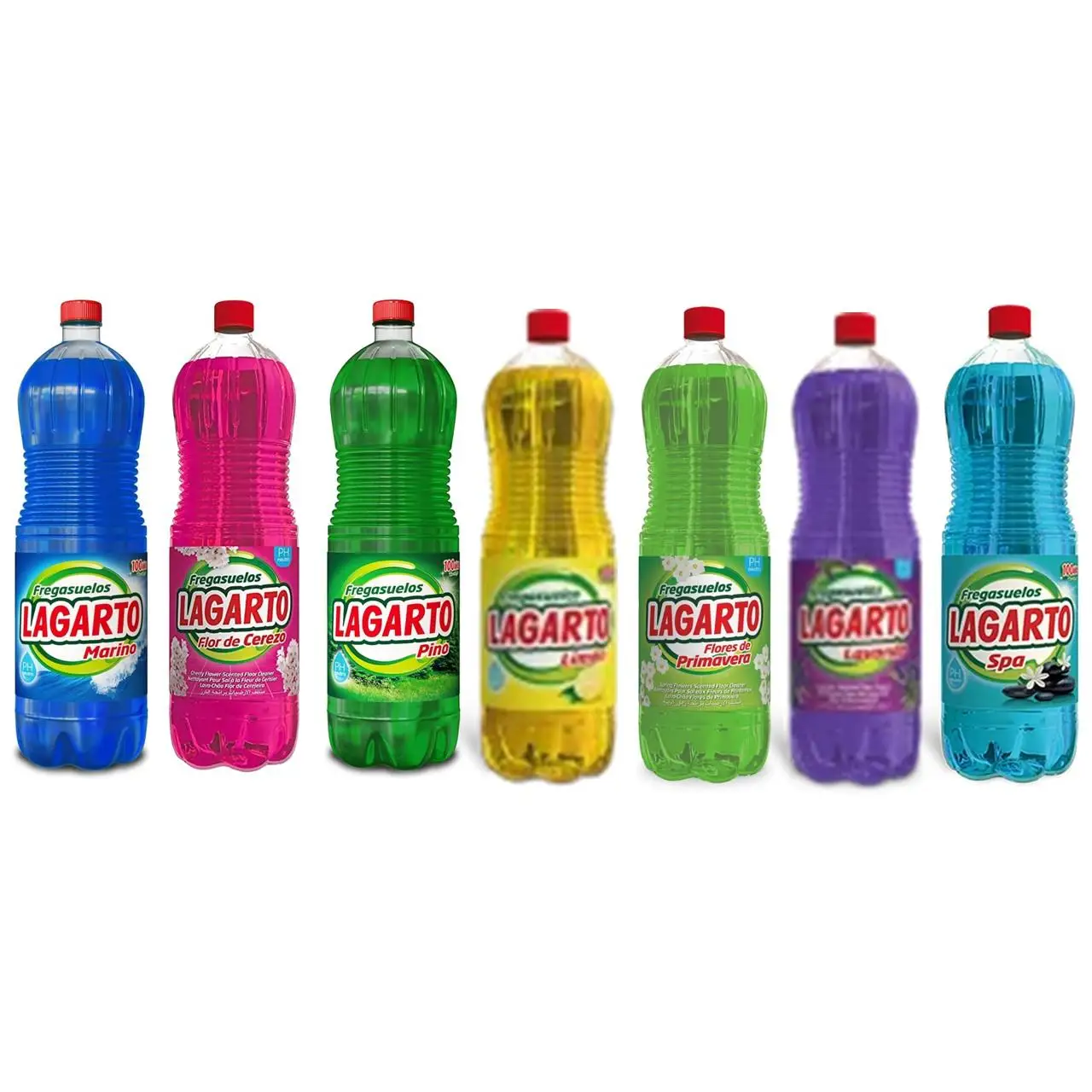 Jabon Lagarto - CAJA 8 Botellas Fregasuelos concentrado - Perfume Duradero con Aroma Fresco, Elimina Malos Olores, Limpiasuelos para Todo Tipo de Suelos