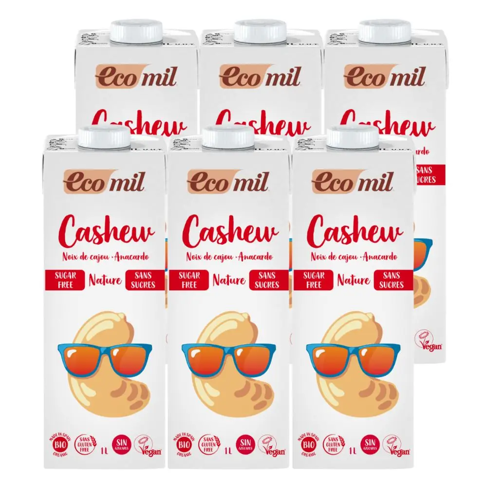 Pack 6x Bebida de Anacardo Bio Nature 1l Ecomil