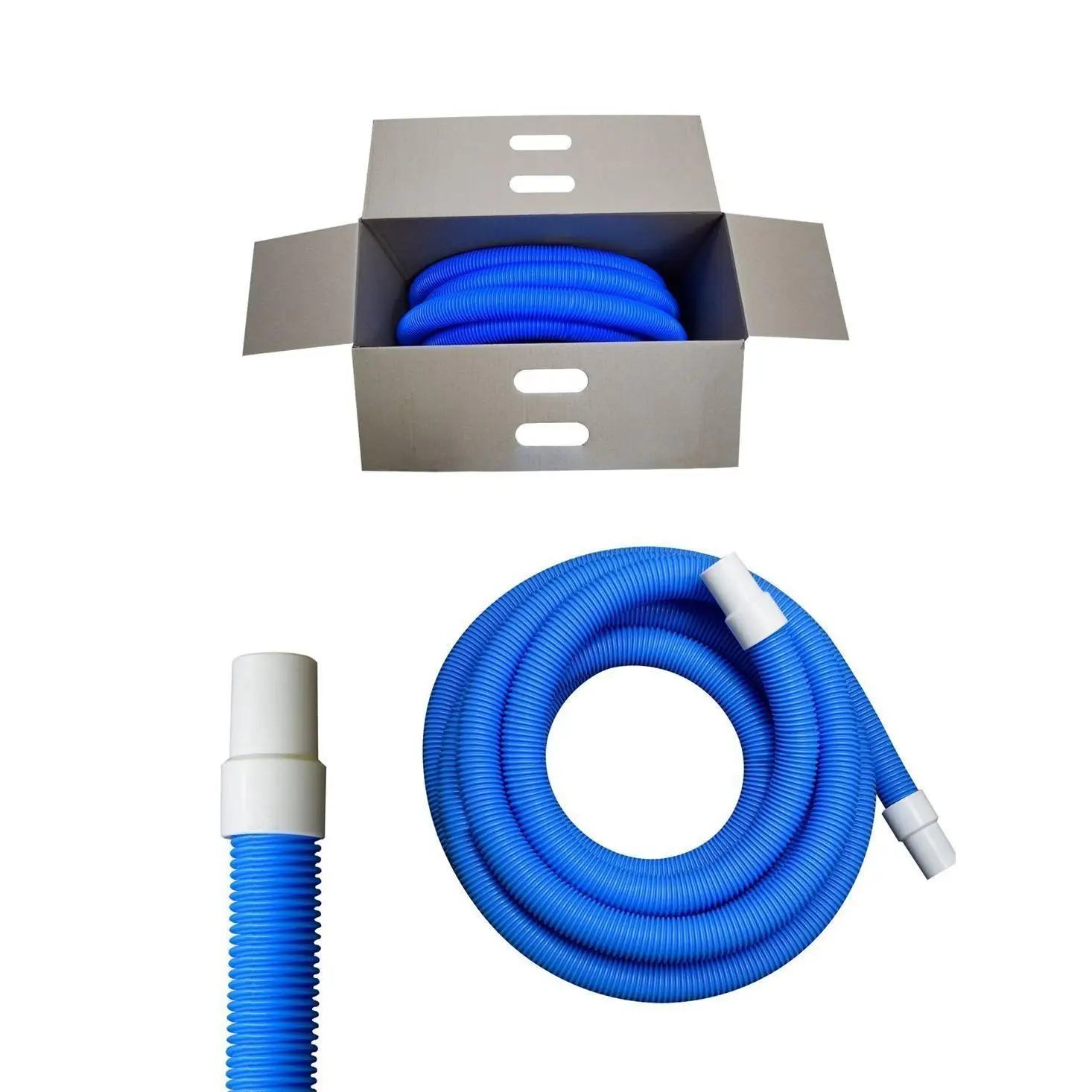 Manguera Flexible para Piscina con Racores de 38 mm – Disponible en Longitudes de 8m, 10m, 12m, 15m y 30m