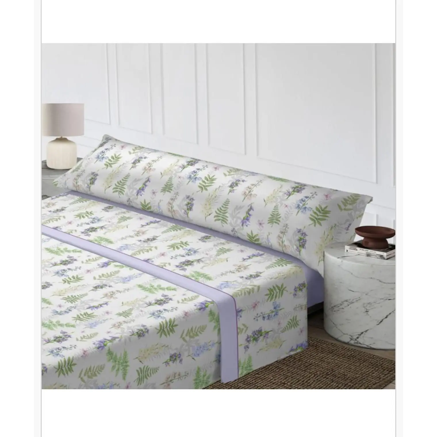Juego Sábanas 3 piezas Verano estampado con diseño clásico y colores de actualidad.
