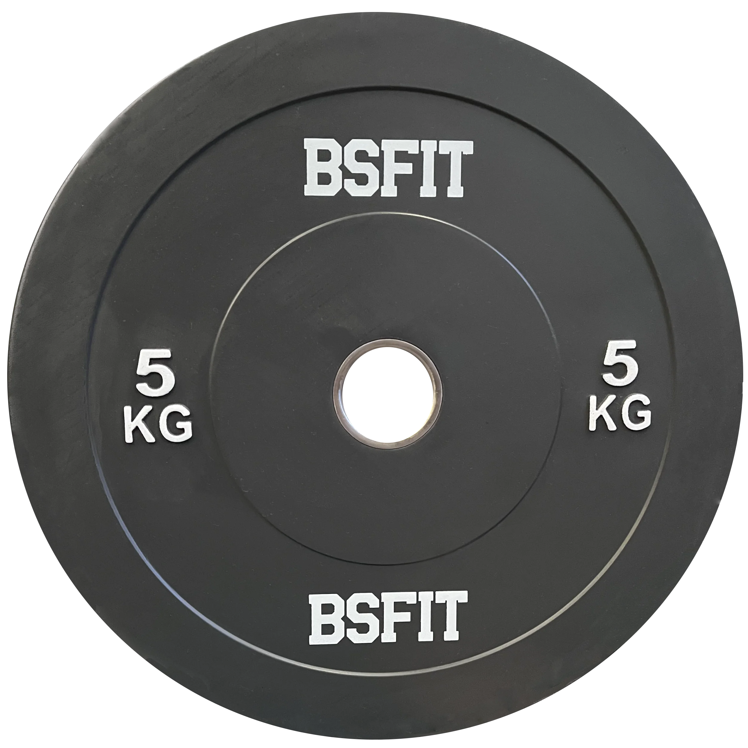 BSFIT ® Disco da 5 kg a 20 kg Pesi in gomma resistente, dischi paraurti per disco olimpico, foro olimpico da 50 mm centrale in acciaio di qualità premium