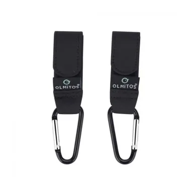 Ganchos Mosquetón Olmitos para Cochecito Ajustables con Velcro Bebé