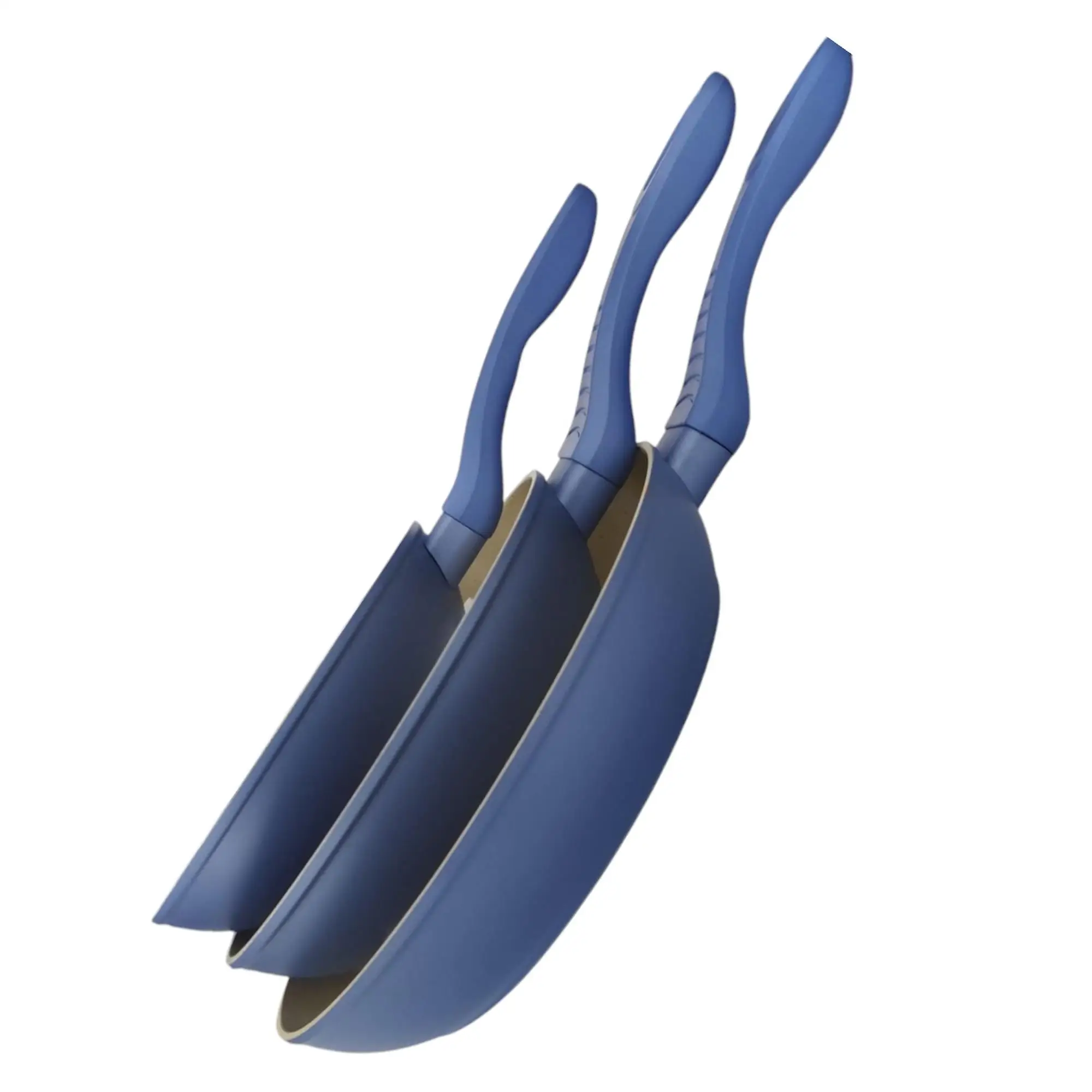 SET DE SARTENES - JUEGO DE SARTENES - ALUMINIO FORJADO 18 - 3 PIEZAS - X3 UNIDADES - APTO PARA TODO TIPO DE COCINAS - APTO PARA INDUCCION - SWISS LINE - MODELO SW-3PFP - APTO LAVAVAJILLAS - 28 CM - 24 CM - 20 CM- COLOR AZUL