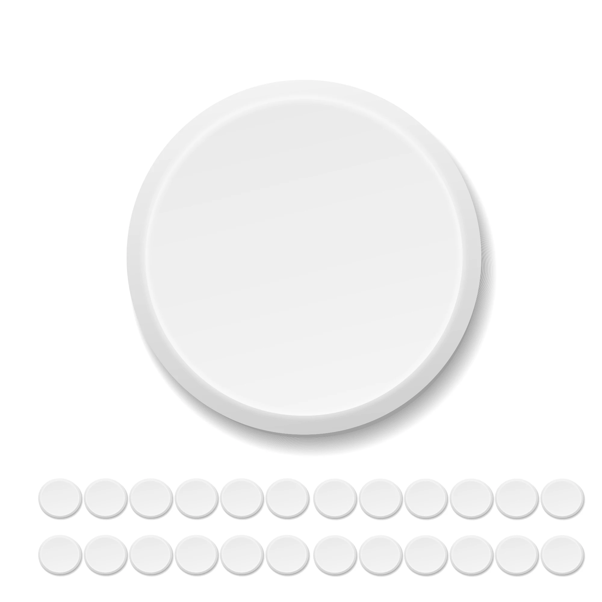 XILMARK Tapas Yogurt Reutilizables, Compatibles con Marcas Comerciales, Vasos de Cristal para Yogurtera diámetro 56 mm, Tapas de Plástico para Botes Yogurtera, Vasos para Postres. Pack 24 unidades