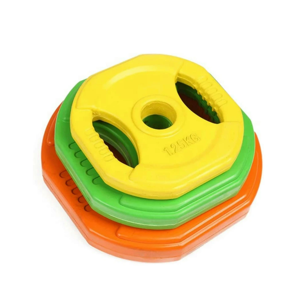 Ozio Fitness Discos Pump 28 mm Musculación Fitness Hierro Recubrimiento de Goma 1,25 kg  / 2,5 kg / 5 kg