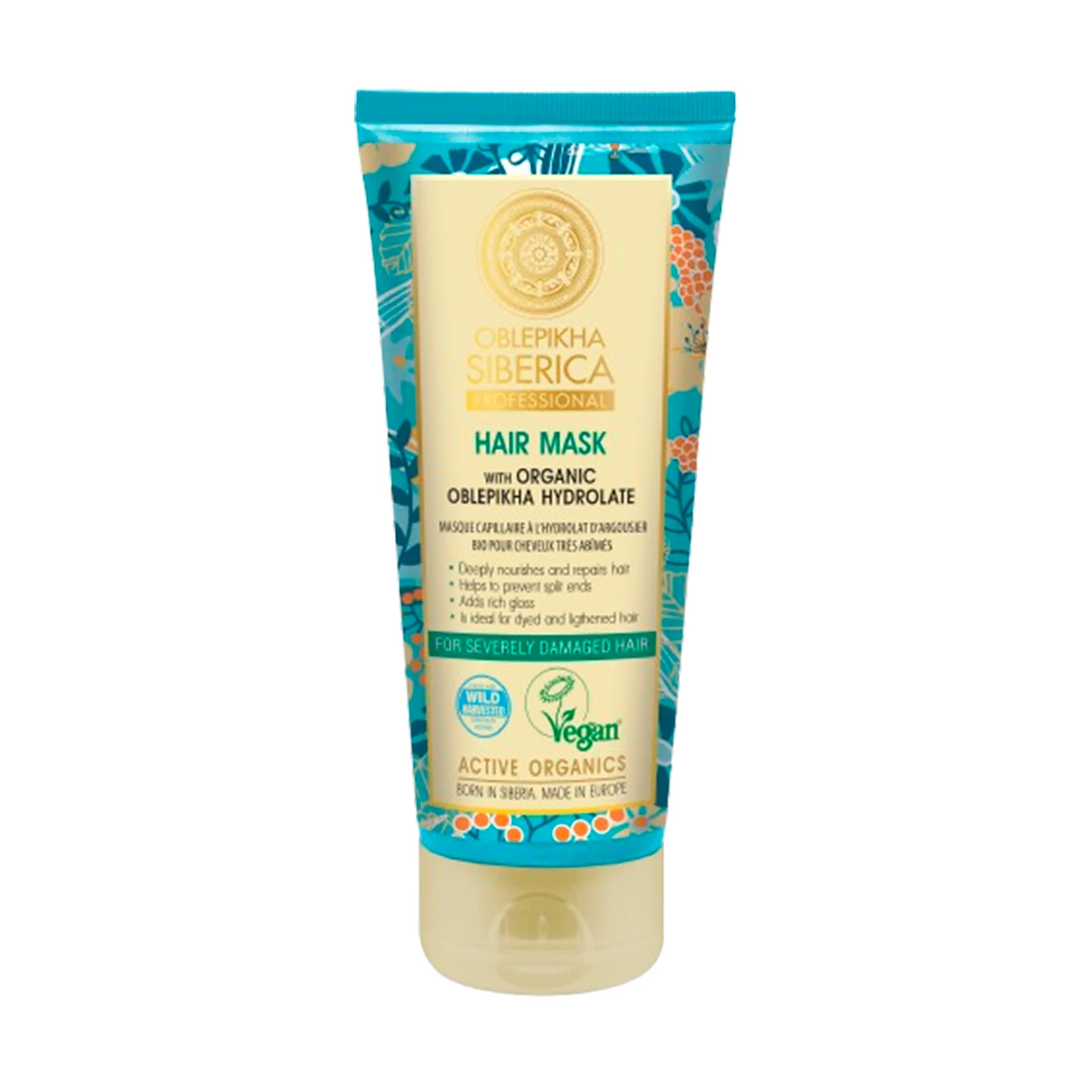 Mascarilla de Oblepikha para cabello severamente dañado