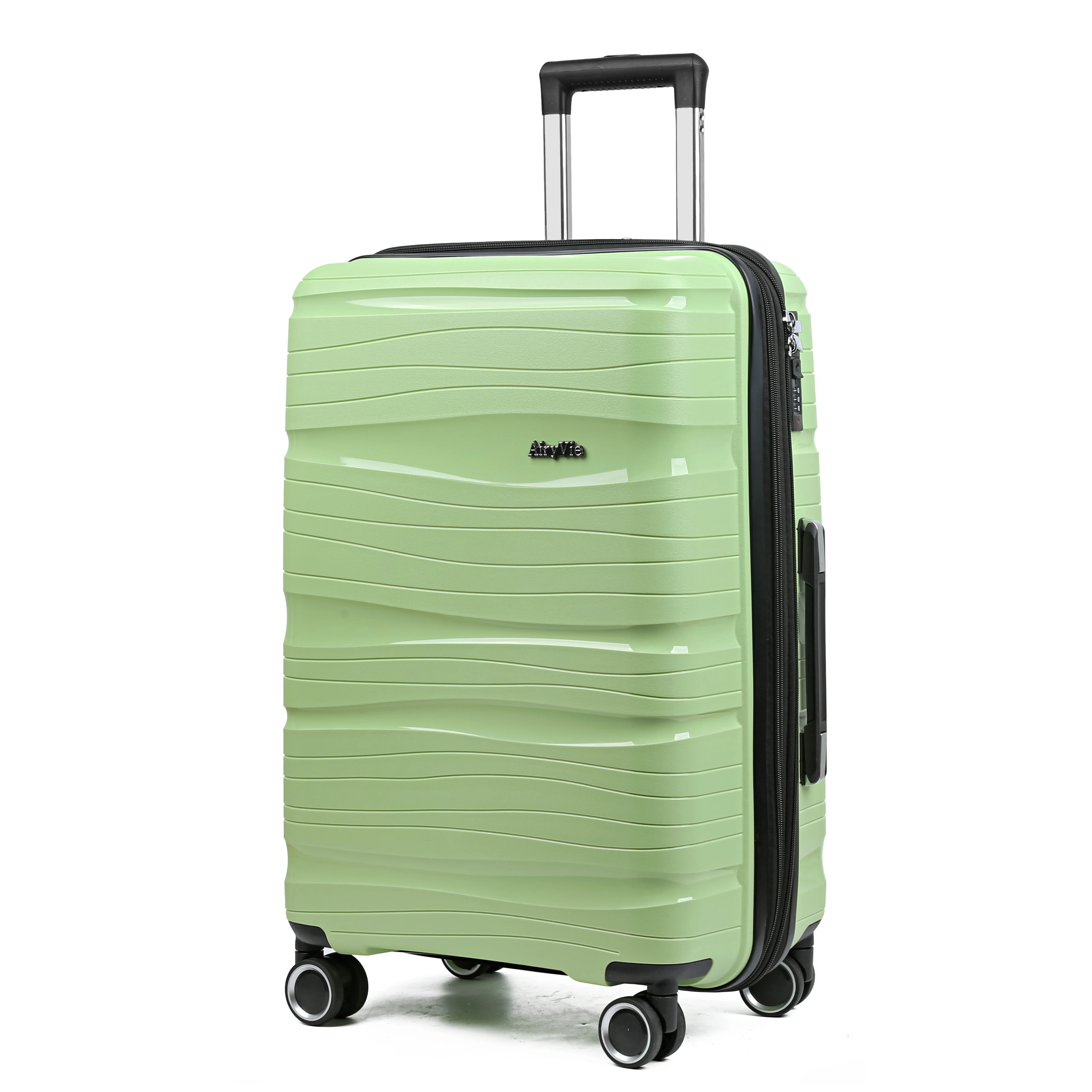 ARYVIE PPN02 large expandable suitcase 76*49*30 cm, lightweight and strong polypropylene Material with explosion-proof zipper and aluminum range, 3-digit lock, 360 ° swivel double silent wheels.