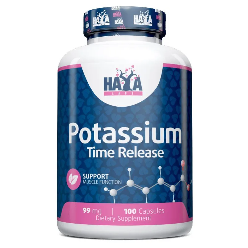Haya labs potassium sustained release 99 mg. - 100 caps.