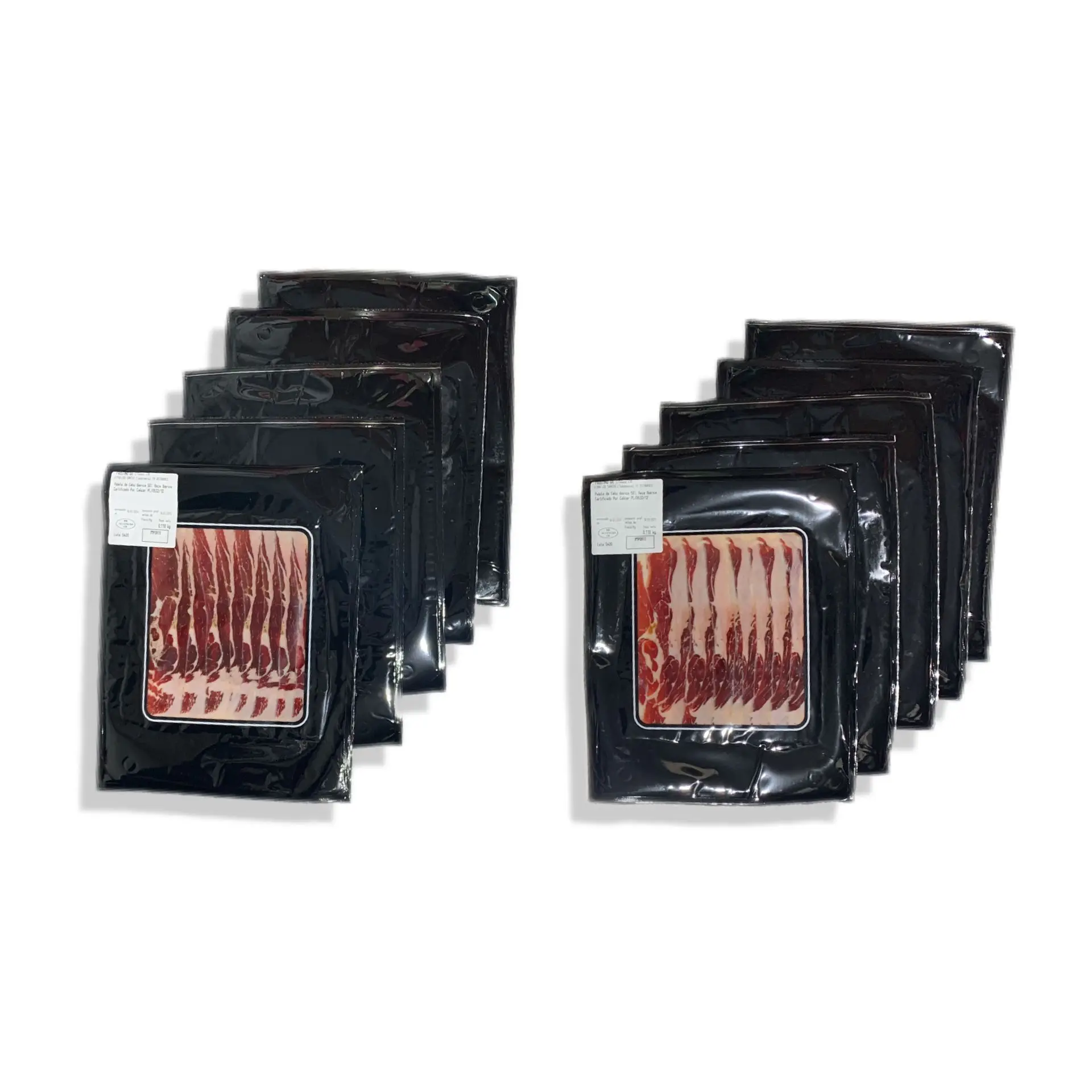 Lambered Iberian bait 50% sliced Iberian breed-10 envelopes of 100G-traditional elaboration-Iberian Faustino Gil-