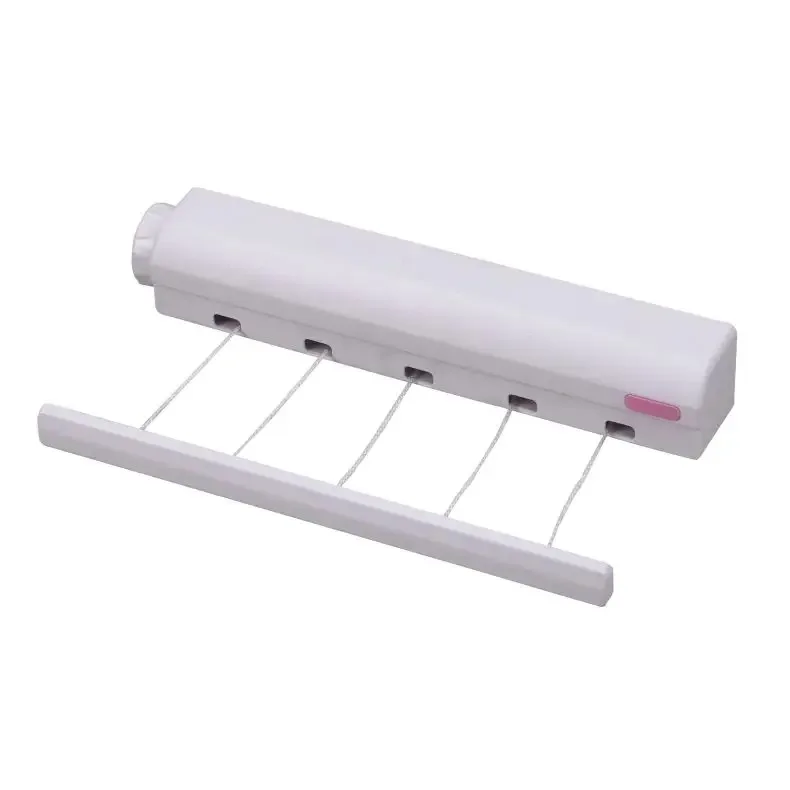Tendedor Retráctil Portátil ,de pared ,extensible,Tendedor de 5 cuerdas ajustables ,retractables