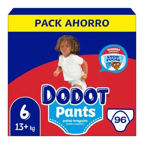 Dodot Pants Talla 6 (14-19kg) Pack AHORRO de 96 Pañales Braguita (2x48)