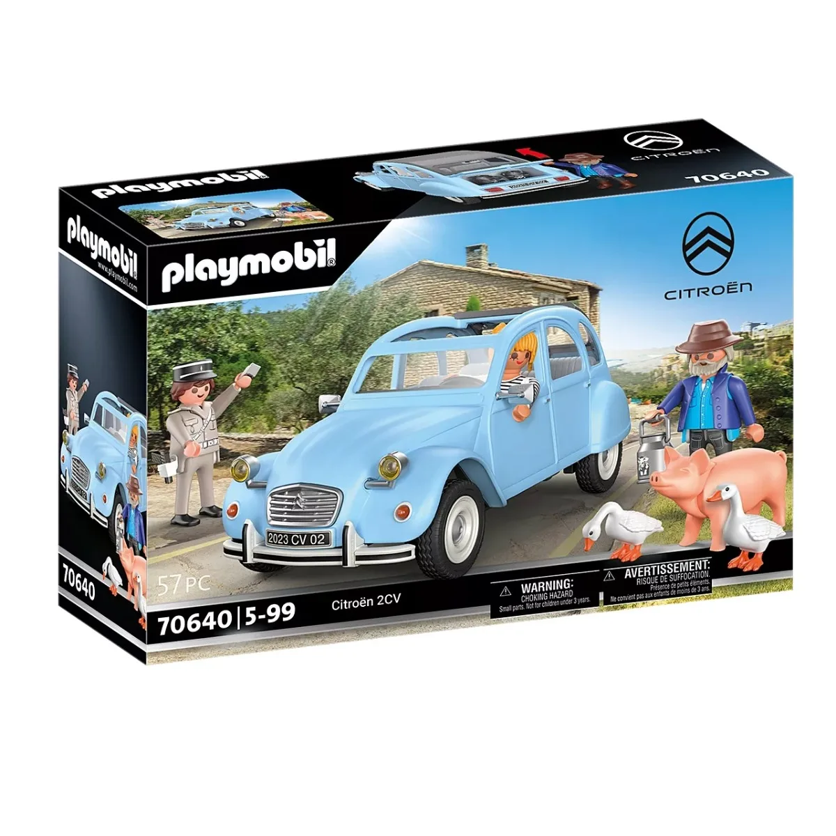 PLAYMOBIL - CITROËN 2CV, 70640, PRODUCTO CON LICENCIA OFICIAL, ENVIO 24-48 HORAS PENÍNSULA, PIEZAS, CLICKS, COLECCIONABLES,  JUGUETES, FIGURA, MUÑECO, FAMOBIL, 100% ORIGINAL