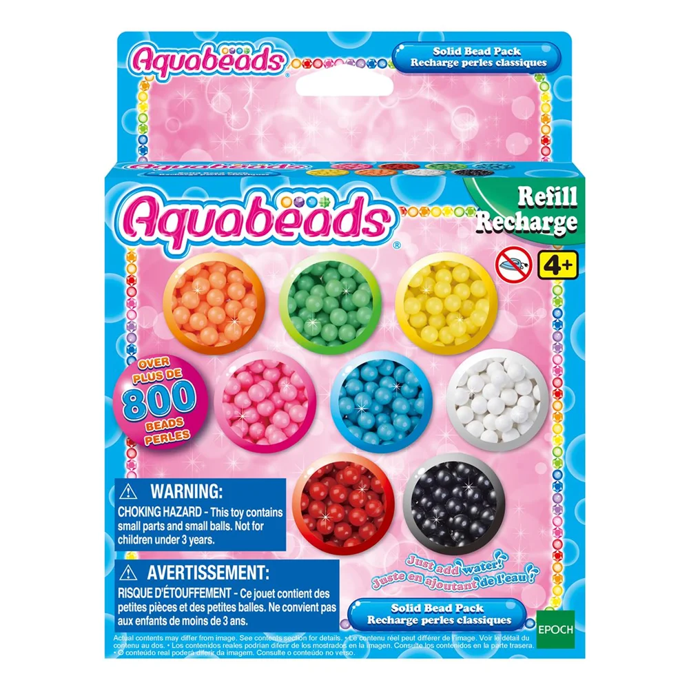 Aquabeads Set de abalorios sólidos ¡con más de 800 abalalorios! (Epoch 31517)